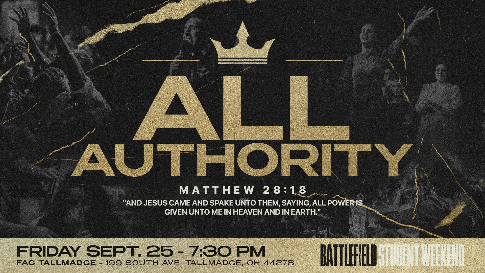 All Authority — Battlefield Student Weekend, Friday September 25 at 7:30 PM at FAC Tallmadge